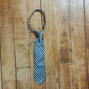 Class Club Silk Tie Boys Striped Blue Green Tie Adjustable Spring Easter Wedding